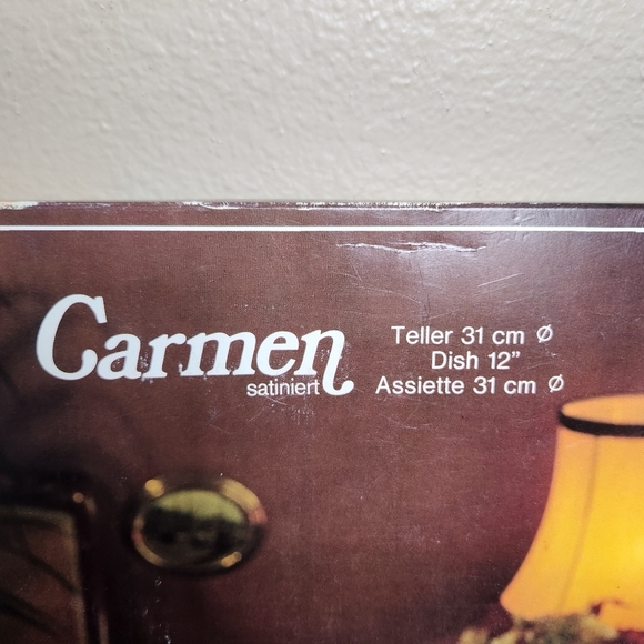 Carmen Satiniert Vintage Clear Glass Serving Tray Teller Walther Glas 12" - Picture 2 of 10